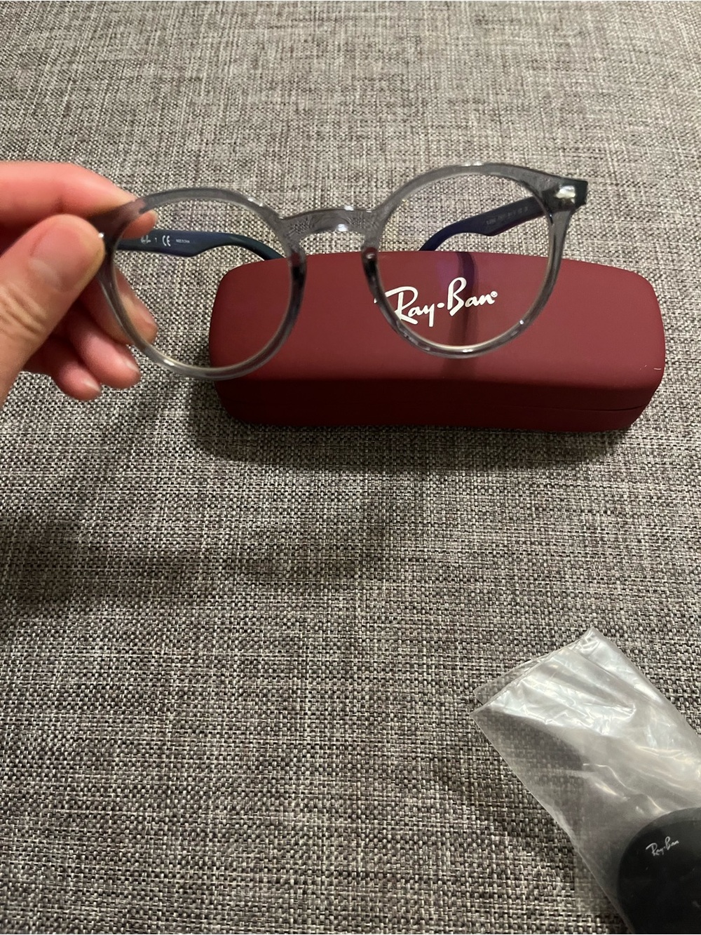 Ray-Ban RJ9064S Kids Clear Gray Round Eyeglasses/Sunglasses lens 44-19